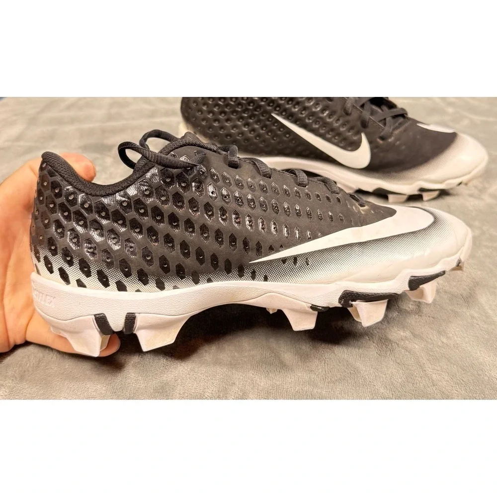 Nike Vapor Ultrafly Mens 8.5 Baseball Cleats Black White Molded